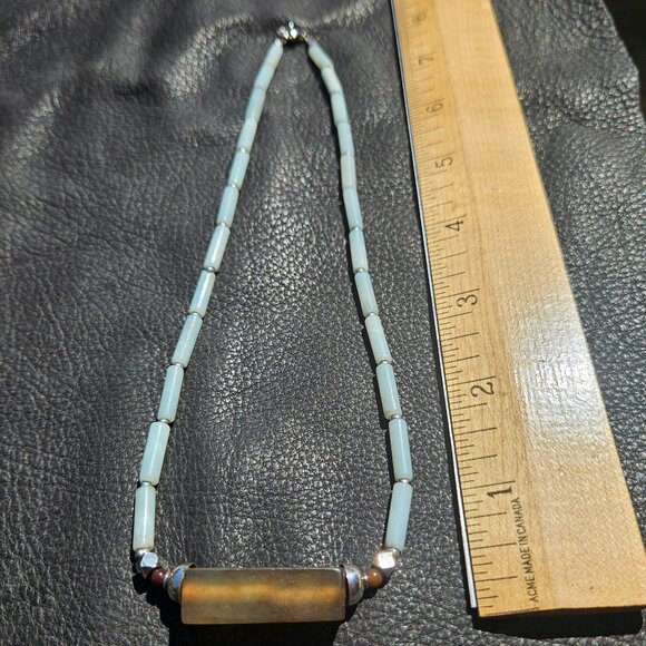 Smokey Quartz and Amazonite Necklace - Picture 4 of 6